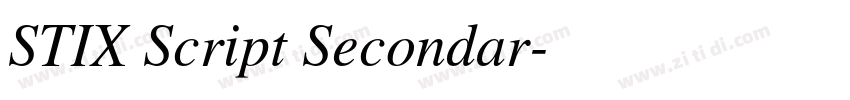 STIX Script Secondar字体转换